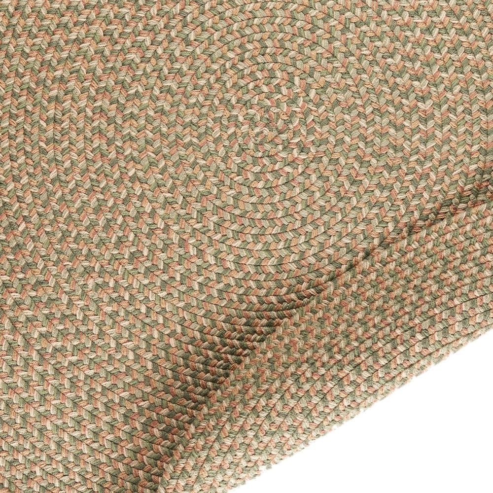 Super Area Rugs Sanibel Alfombra Trenzada Tweed Interior/Exterior - Basil Tweed - 7' Round RHO-SN66R084X084