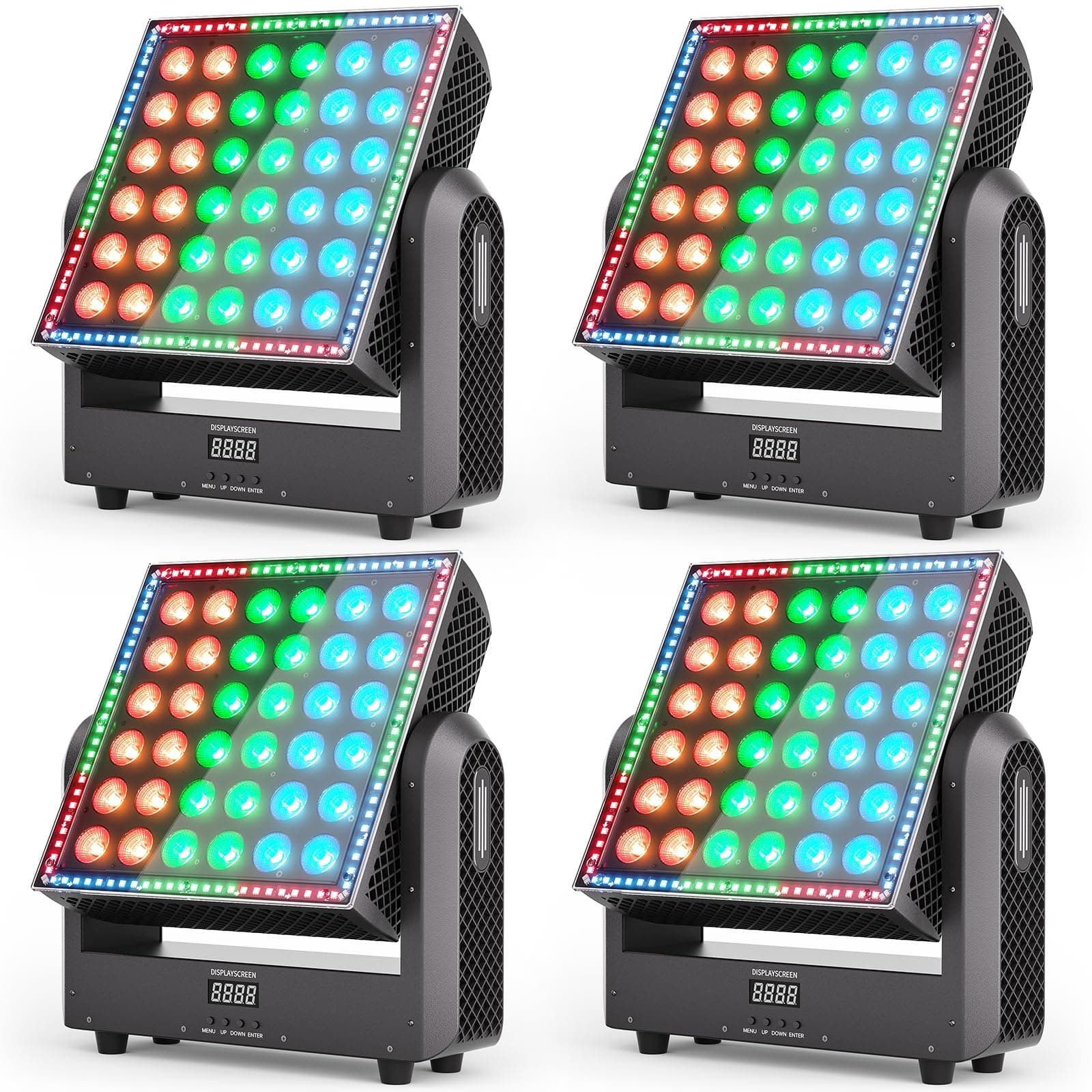 Warmdance 250W Moving Head DJ Light con 36 RGBW + 96 RGB LEDs, 104 Programas, 180° Tilt, DMX/RDM (4 piezas) ZQ06142USX4
