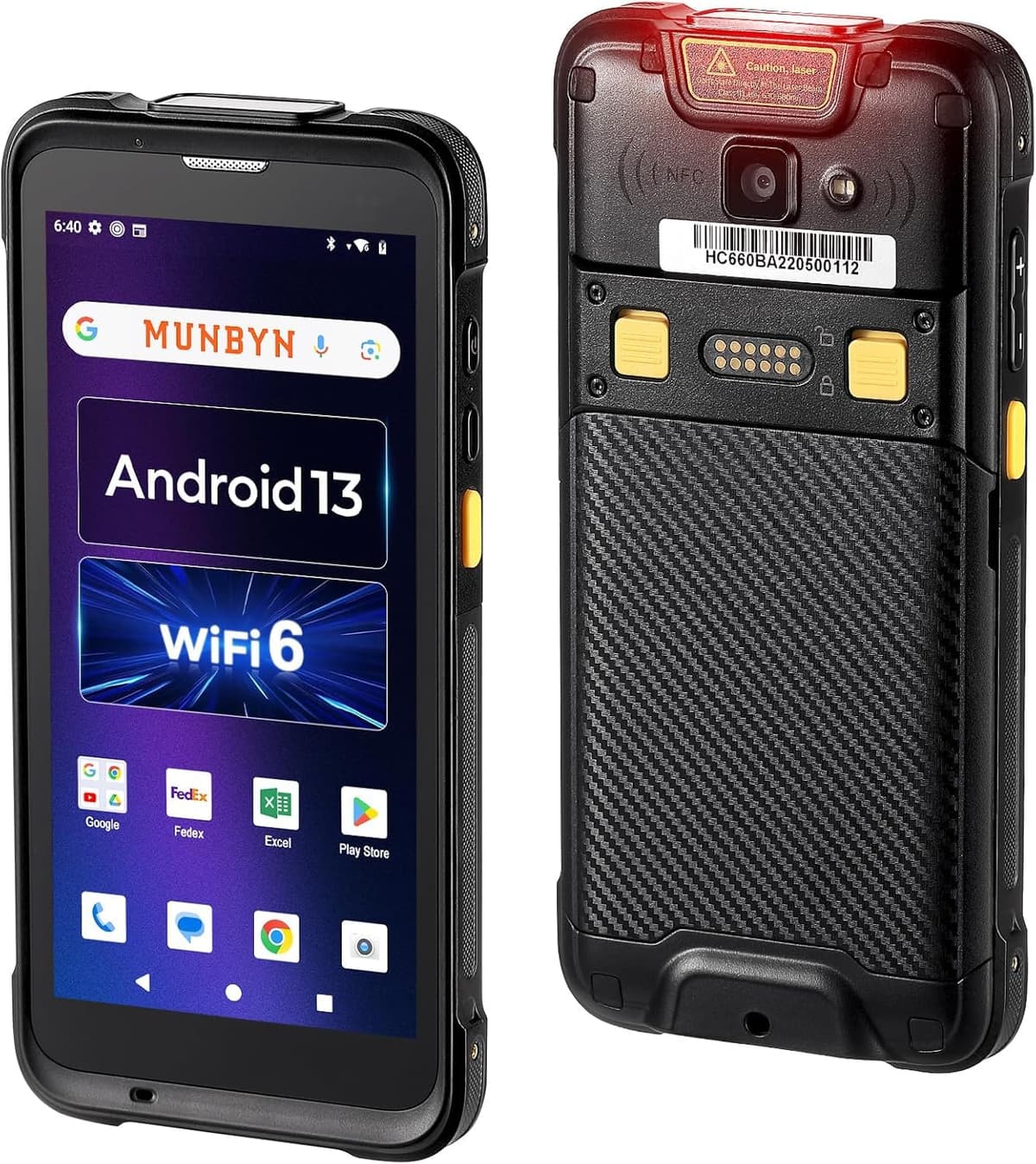 Scanner PDA MUNBYN con Android 13, pantalla 5.5", Wi-Fi 6 y motor de escaneo SE4710 IPDA101