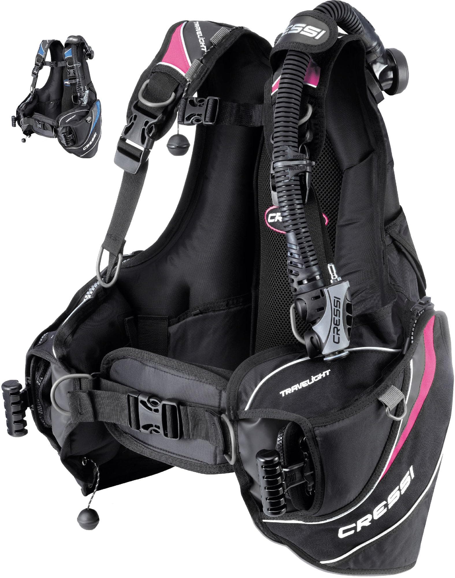 Cressi Travelight, Negro/Rosado, M IC740622