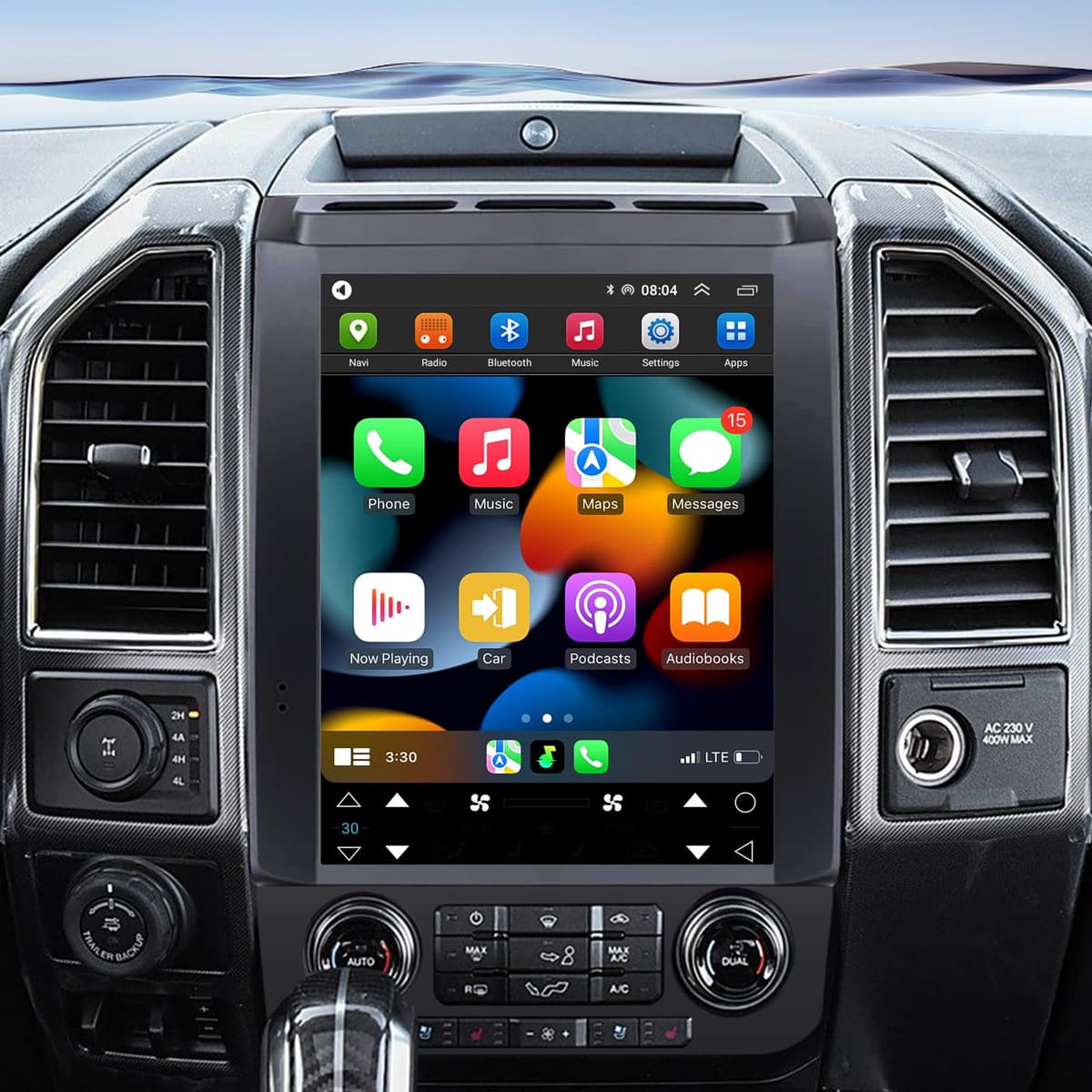 GYVCBREU Estéreo para auto para Ford F150 2015-2020, reemplazo con CarPlay 12.1", Android Auto, Bluetooth, GPS, WiFi y cámara de retroceso