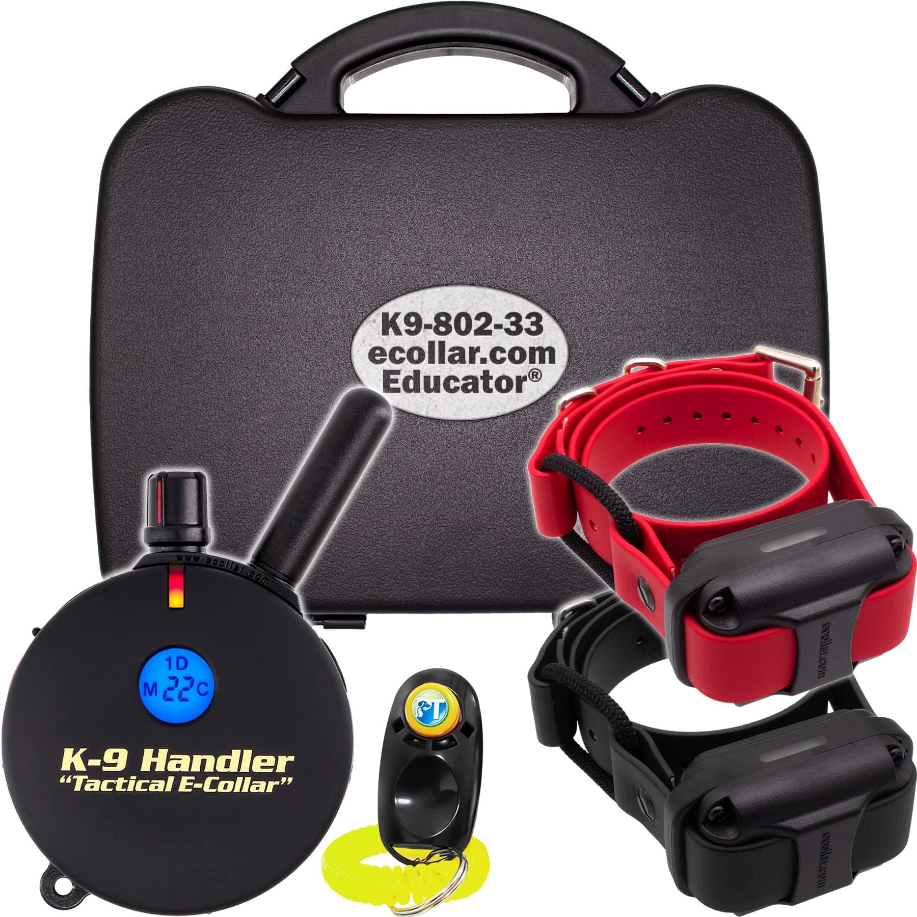Educator K9-802 Collar de Entrenamiento Profesional para Dos Perros K9-802-B33-PC