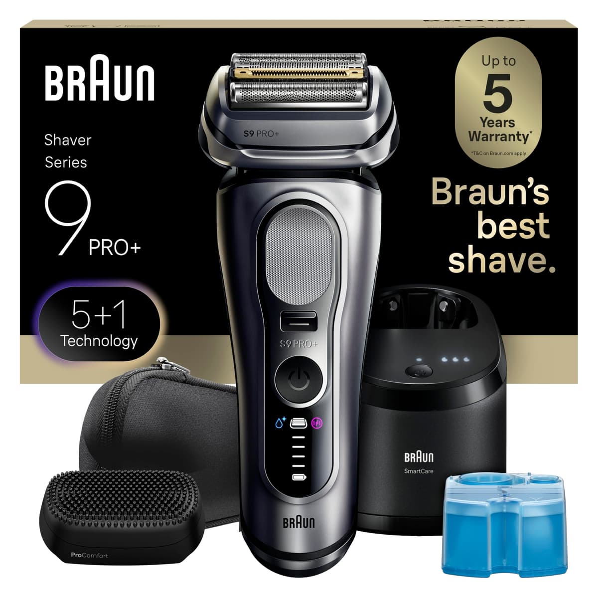 Afeitadora eléctrica Braun Series 9 PRO+ 9697CC con SmartCare Center 6en1 (plateada) P_12131