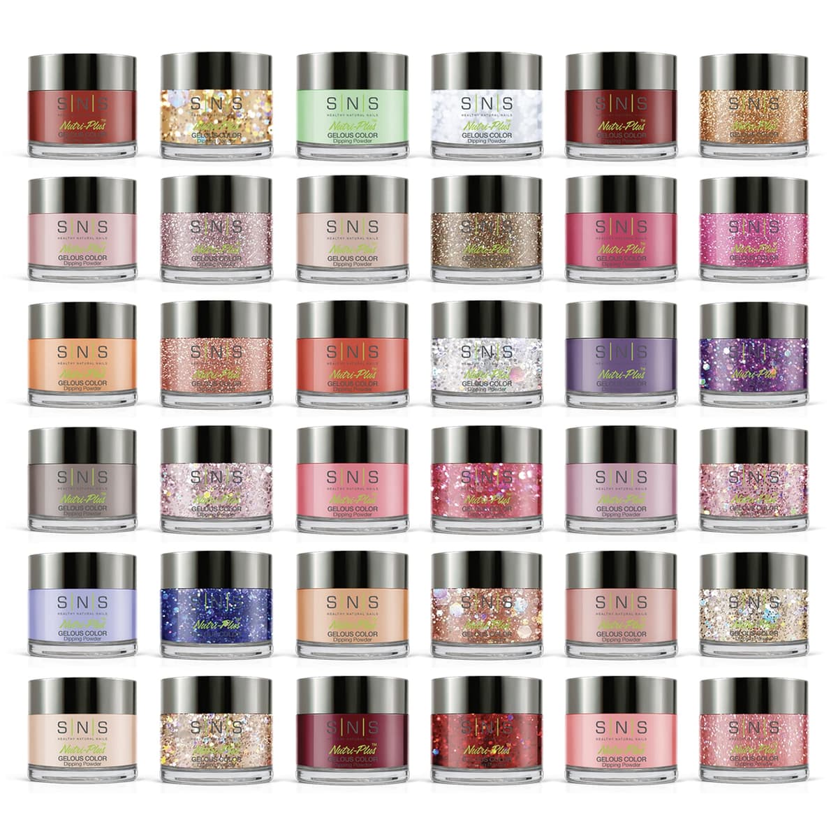 SNS Nails Birds of Paradise Kit Dip Powder 36 piezas, sin lámpara UV, 1 oz - fórmula baja en olor
