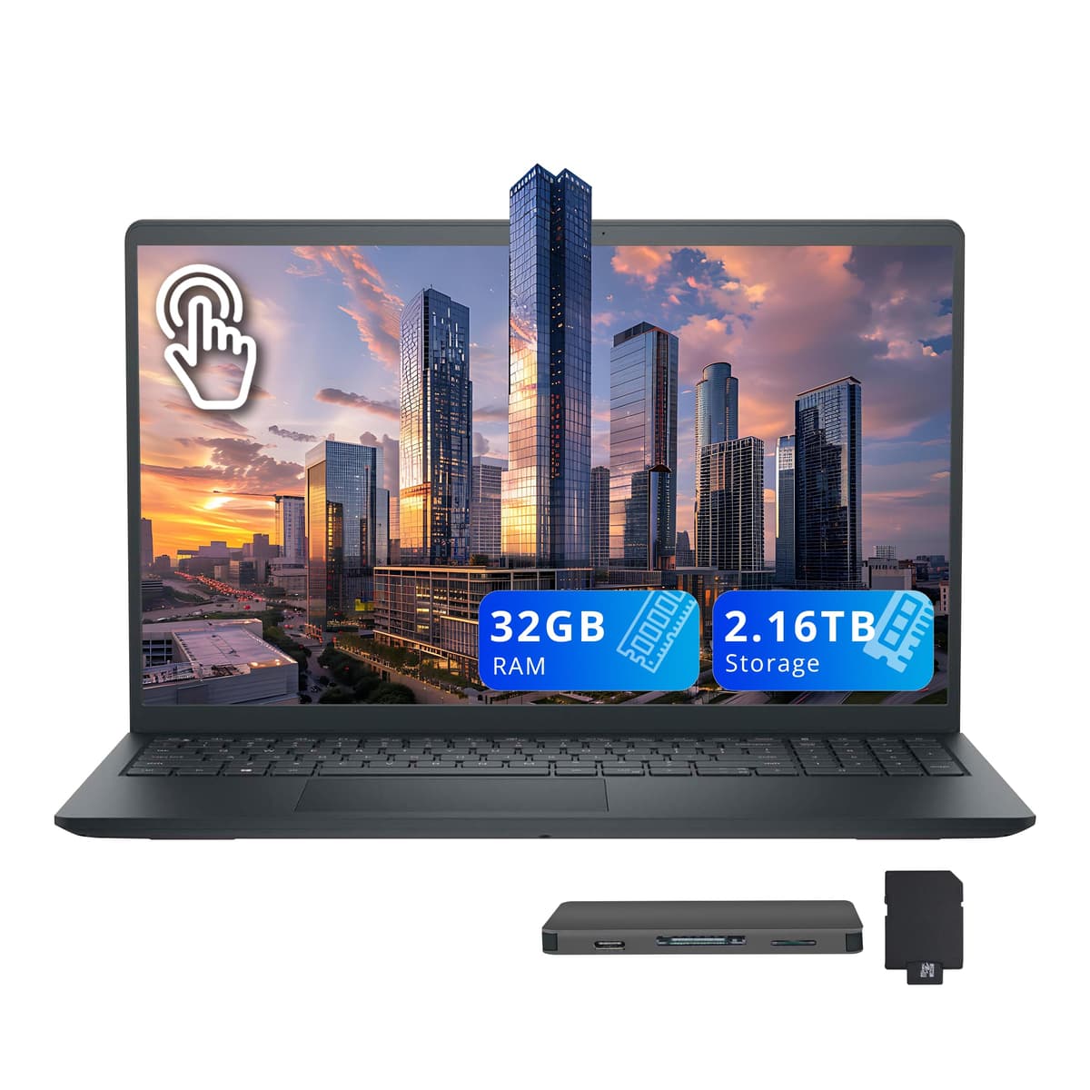 Dell Inspiron 15.6" FHD Notebook con Pantalla Táctil Intel i5-1334U 32GB 2.16TB