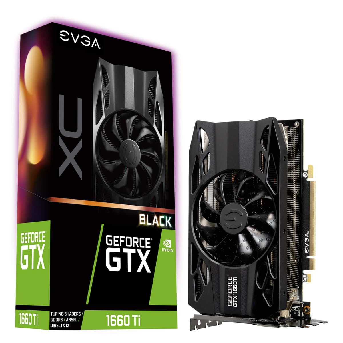 EVGA GeForce GTX 1660 Ti XC Black Gaming, 6GB GDDR6, Tarjeta Gráfica con Ventilador HDB 06G-P4-1261-KR