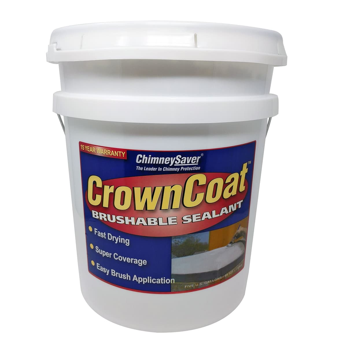 ChimneySaver CrownCoat Brushable Sealant Sellador para brochazo (5 galones, color estándar)
