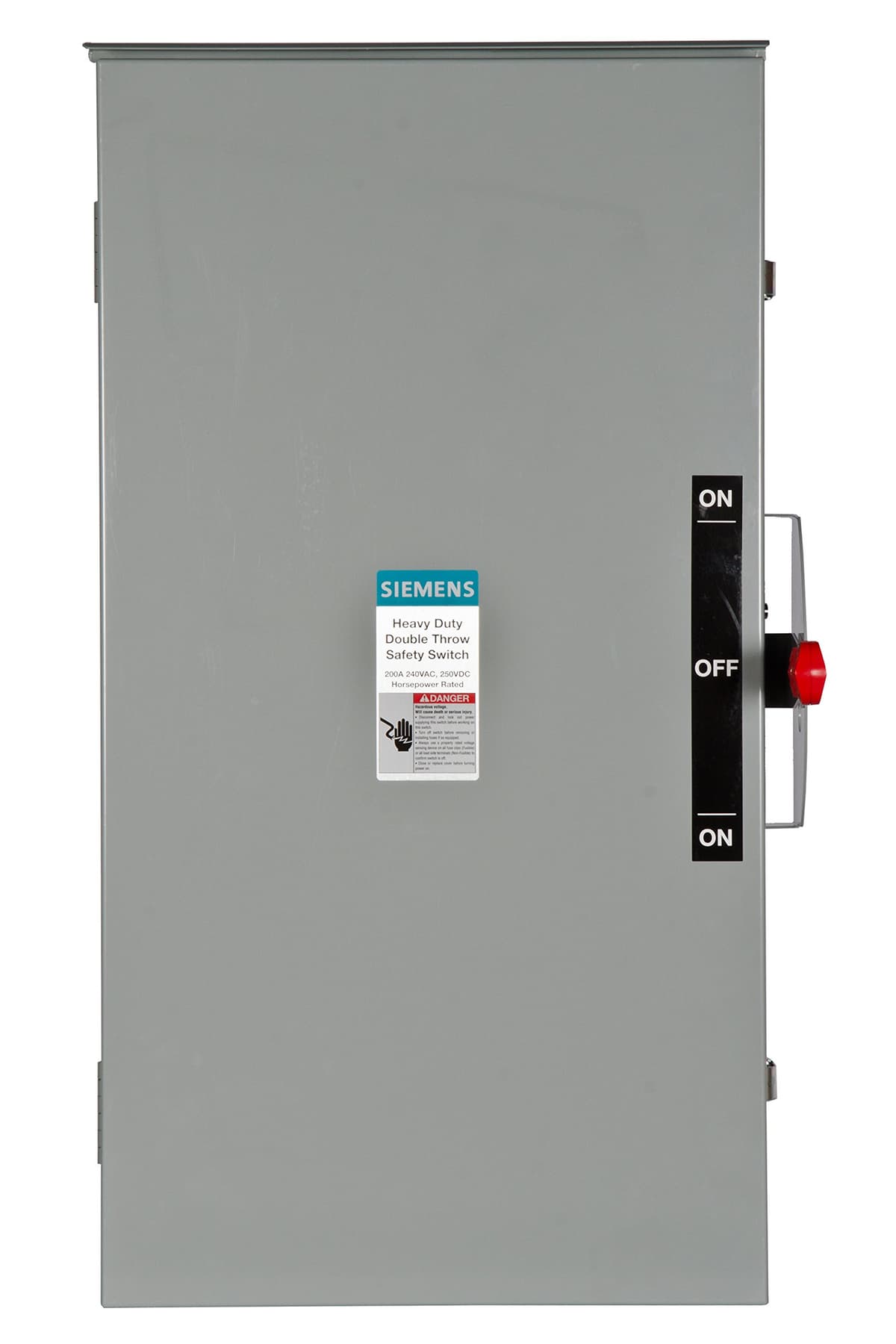 Siemens DTNF224R 200 Amp, 2 Pole, 240 V, 2 Wire, Non-Fused Double Throw Type 3R