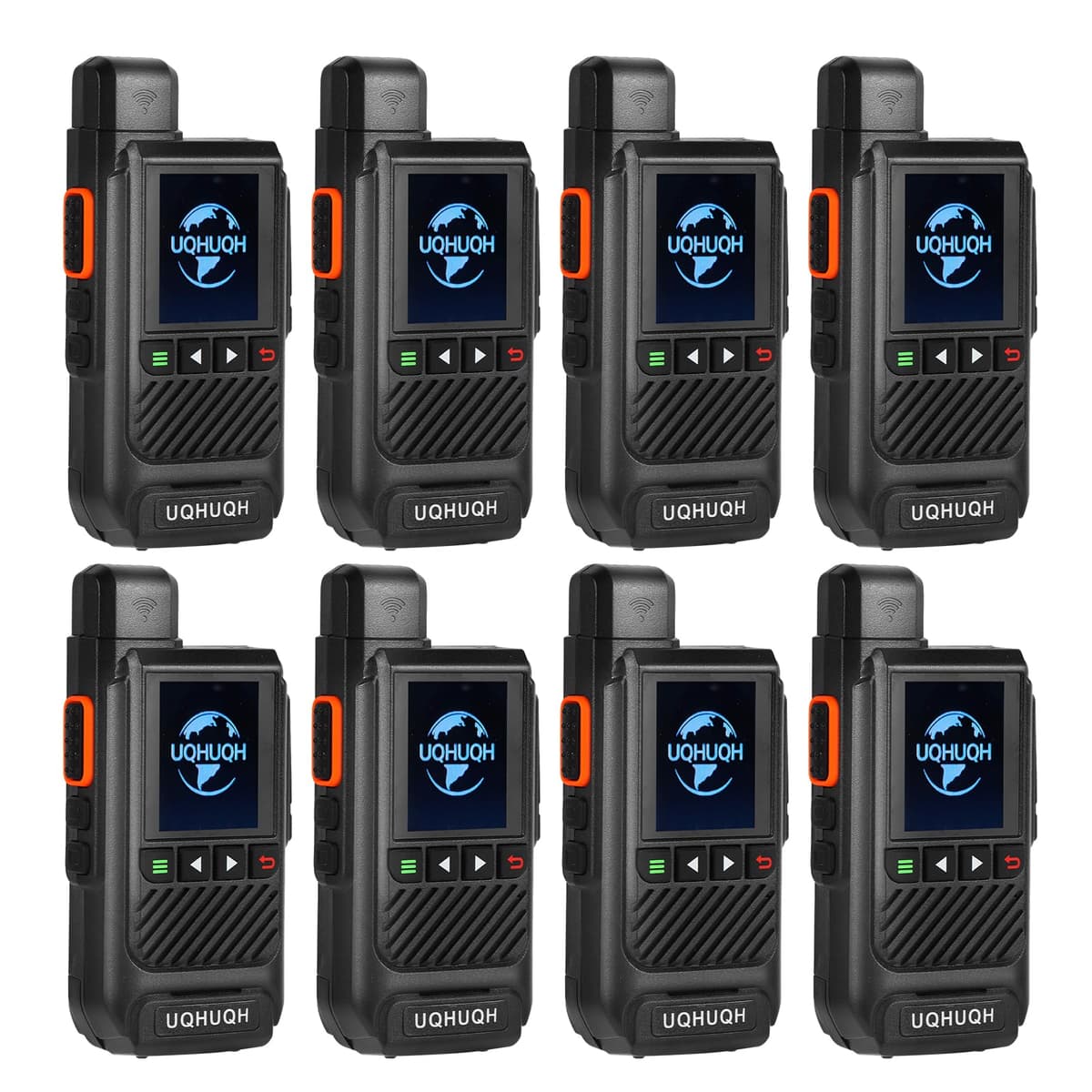 UQHUQH Walkie Talkies 4G LTE con Servicio Gratis de por Vida y Tarjetas SIM - Radio POC 2-Way (Paquete de 8)