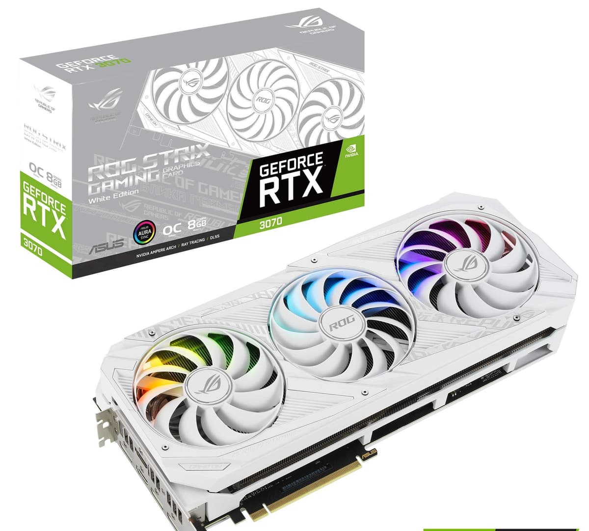 Gigabyte ASUS ROG STRIX GeForce RTX 3070 White OC Edition 8GB ROG-STRIX-RTX3070-O8G-WHITE
