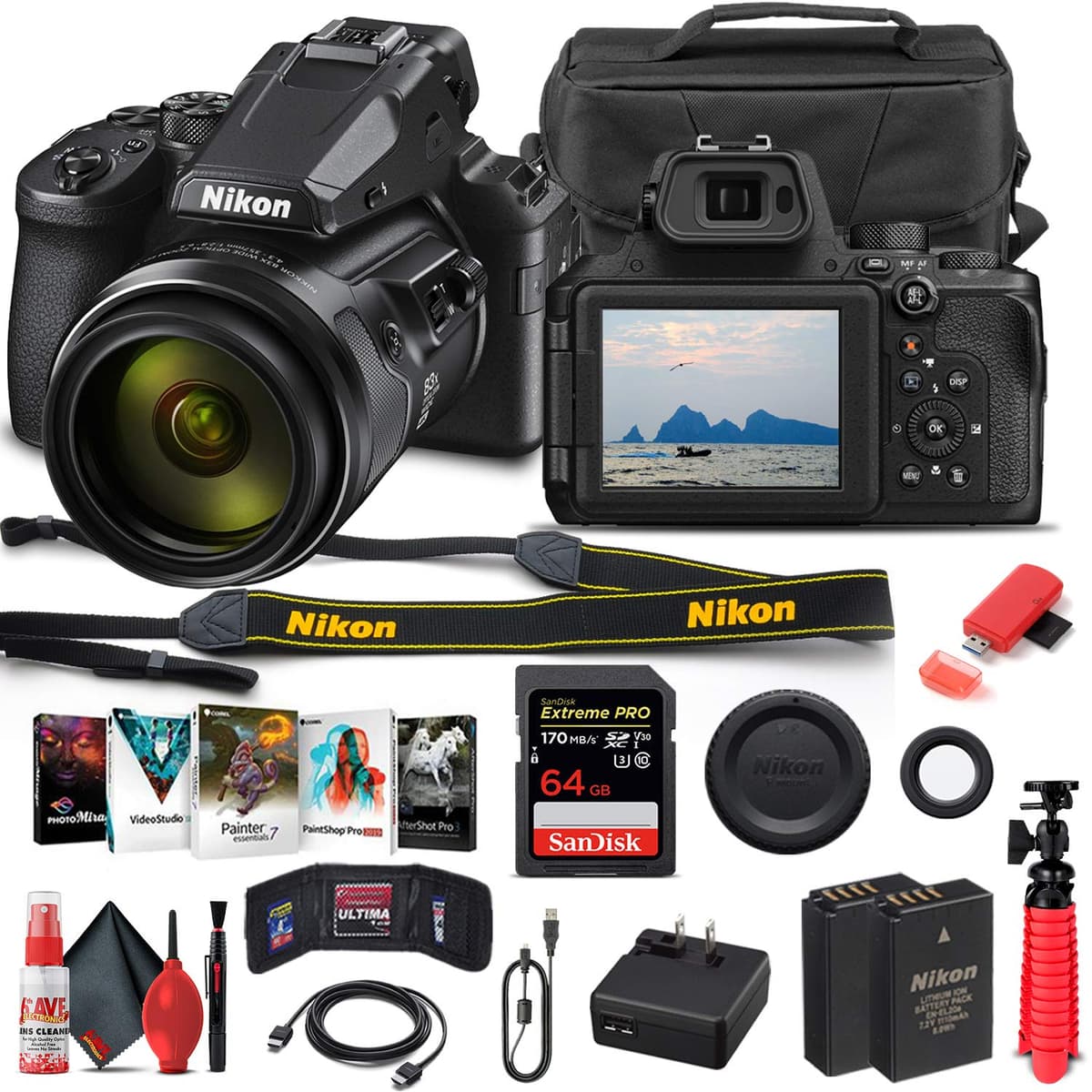 Canon Nikon COOLPIX P950 (26532) + 64GB + Accesorios - Cámara compacta con zoom 83x (Renewed) 26532_ediI06_1-RE
