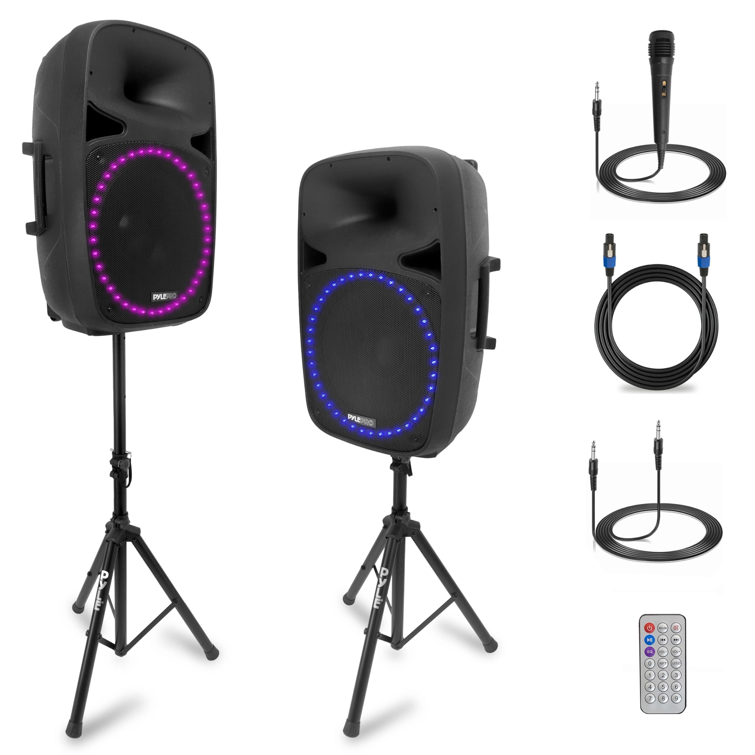 Pyle PA Combo Speaker System - Sistema PA portátil 500W con Bluetooth y micrófono PPHP1569UT.5