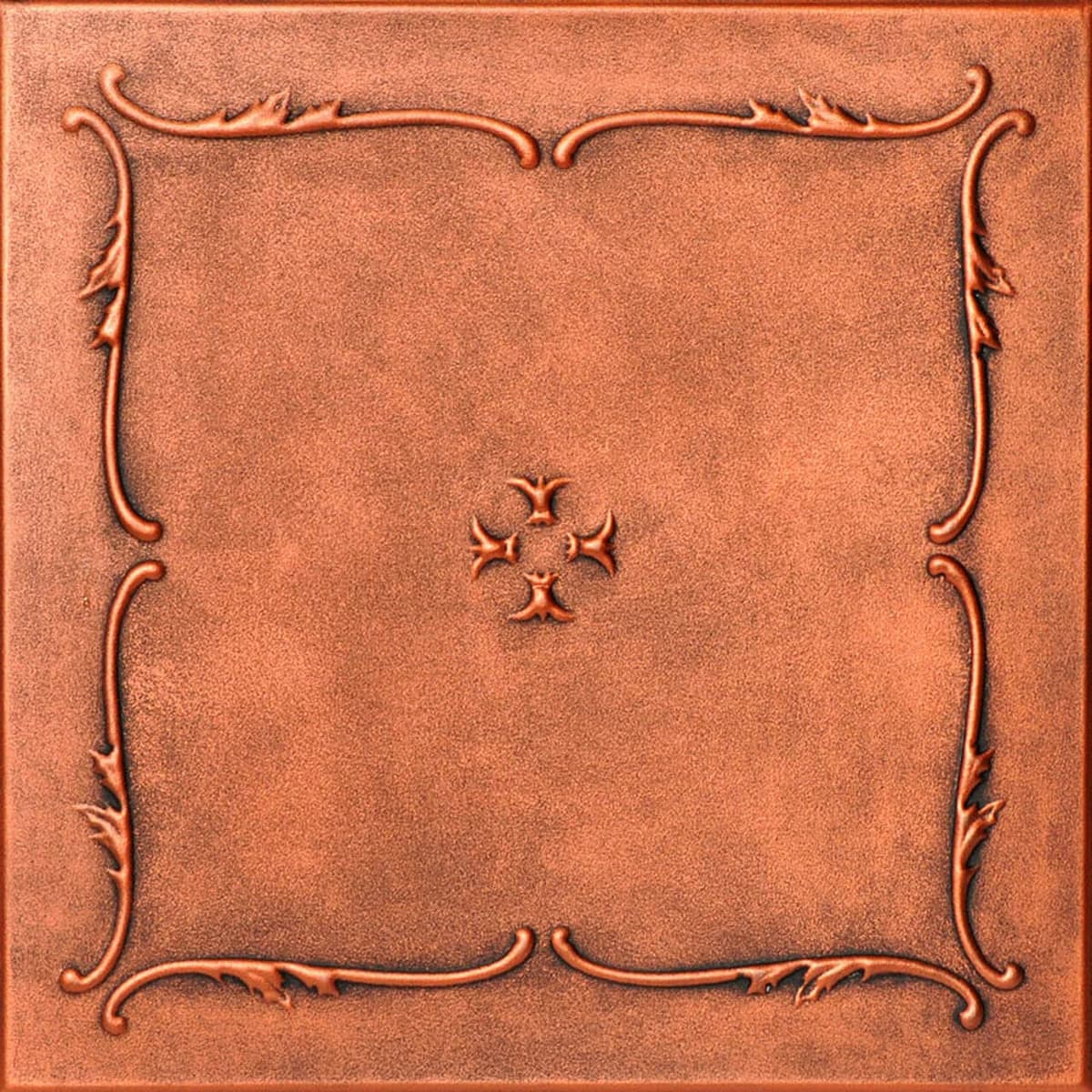 À LA MAISON CEILINGS R05 Spring Buds Foam Glue-up Ceiling Tile, Pack of 96, Antique Copper R24-96pw