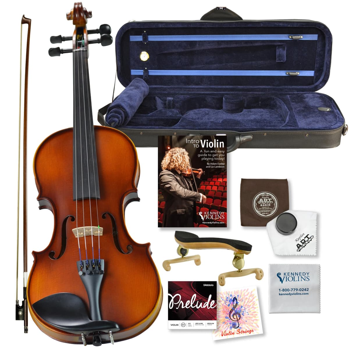 Kennedy Violins Conjunto de violín para estudiante Ricard Bunnel G1 (1/4)
