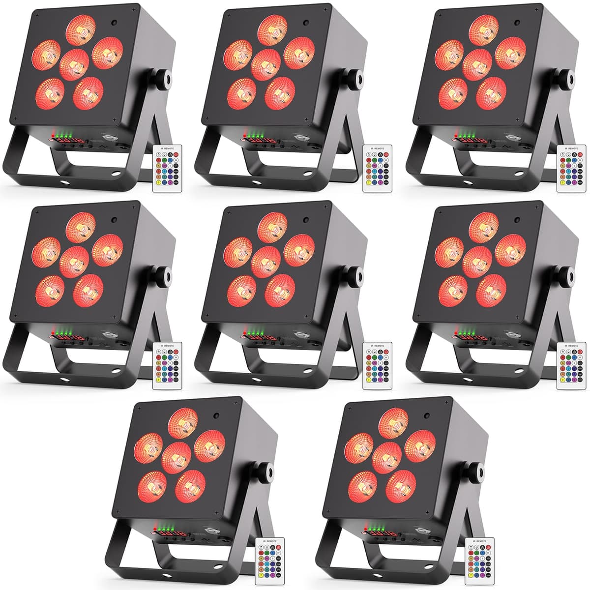 ZEMOJ Rechargeable Par Light 6LED RGBWA+UV DMX Uplighting ZQ01248