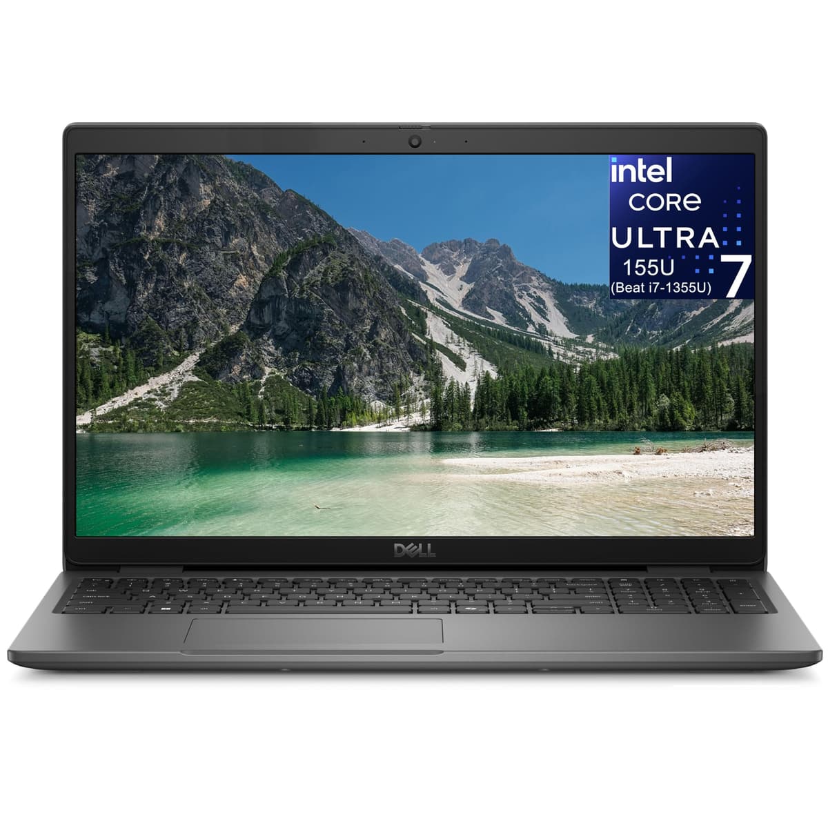 Computadora portátil Dell Latitude para negocios, Intel Ultra 7 155U (12 núcleos/14 hilos), 32GB DDR5, 1TB SSD, teclado retroiluminado con lector de huellas, 15.6" FHD, WiFi 6, 2 salidas 4K, Windows 11 Pro, negro carbón L3550