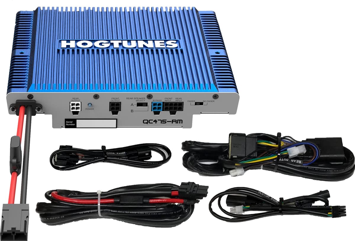 Hogtunes QC475-RM - Amplificador de 4 Canales 300 Watts RMS, Compatible con Motocicletas Harley-Davidson 2014-2024