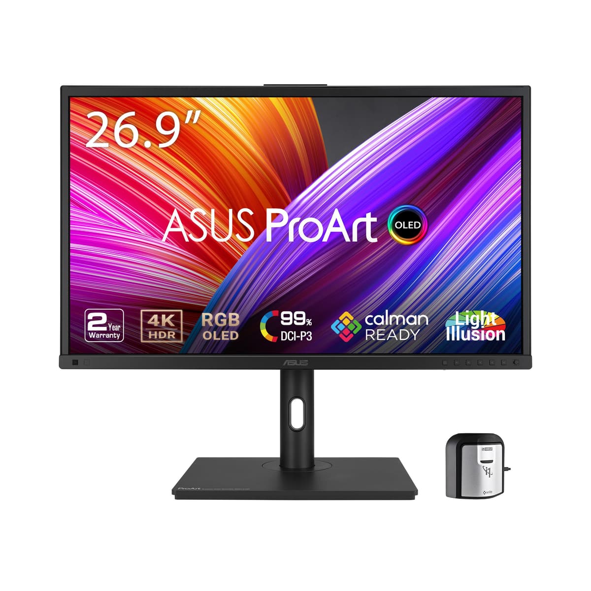 ASUS ProArt PA27DCE-K Monitor profesional OLED 27" 4K HDR, 99% DCI-P3, ΔE < 1, USB-C PD 80W