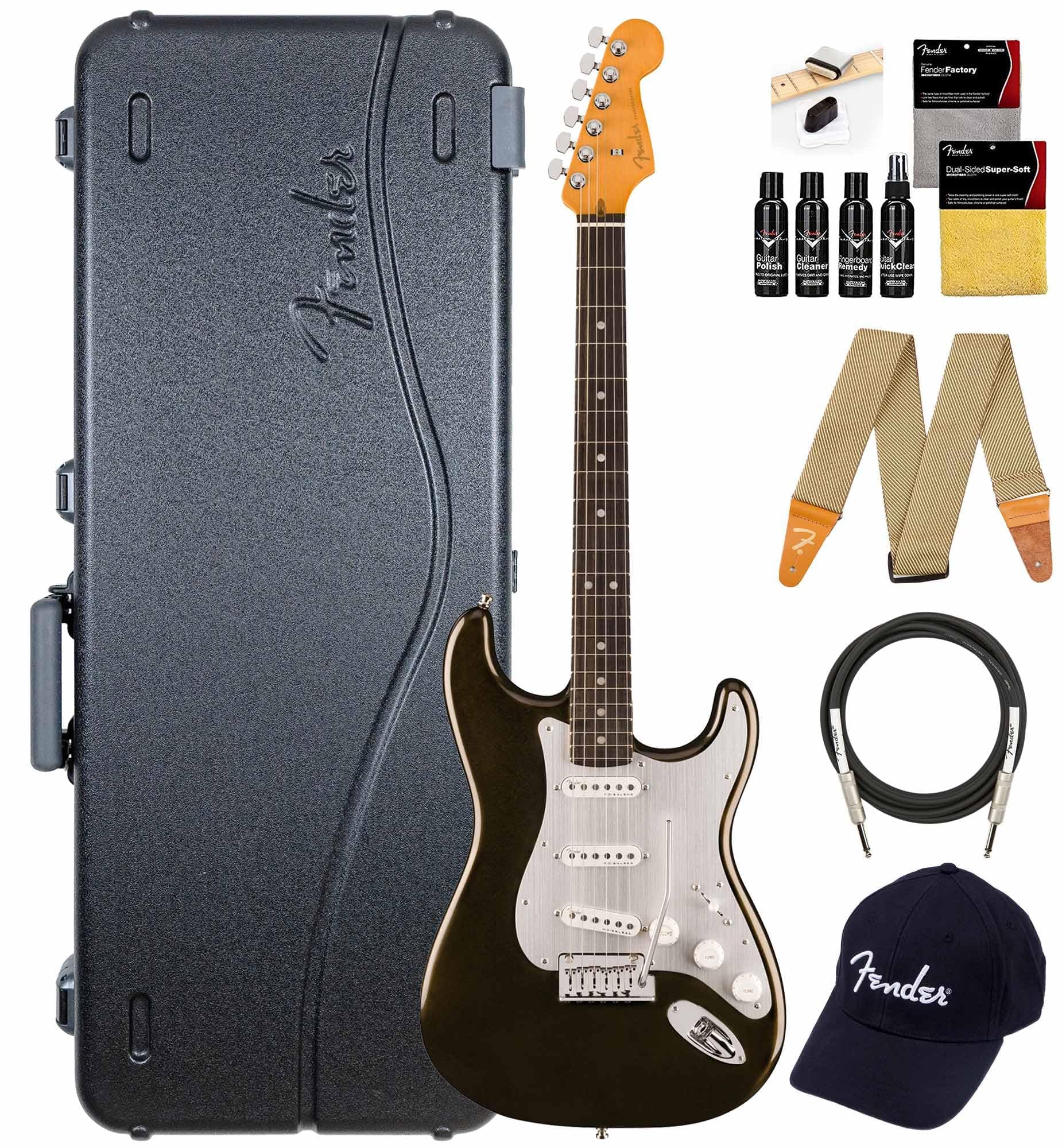 Fender American Ultra II Stratocaster - Texas Tea Bundle con funda y accesorios AUS-0119141790-COMBO-STD