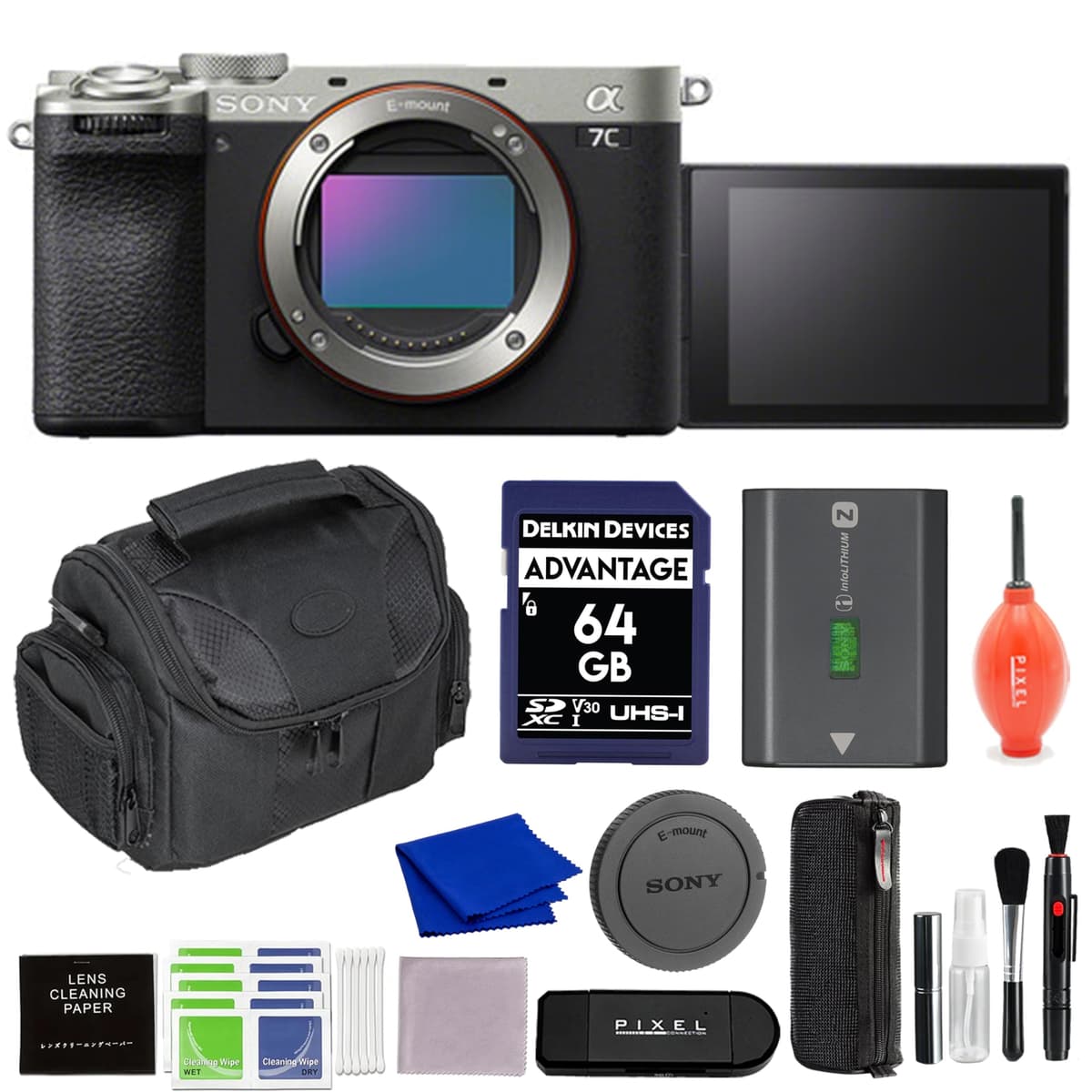Sony Alpha 7C II (Silver) con bundle de viaje y tarjeta 64GB ILCE-7CM2/S
