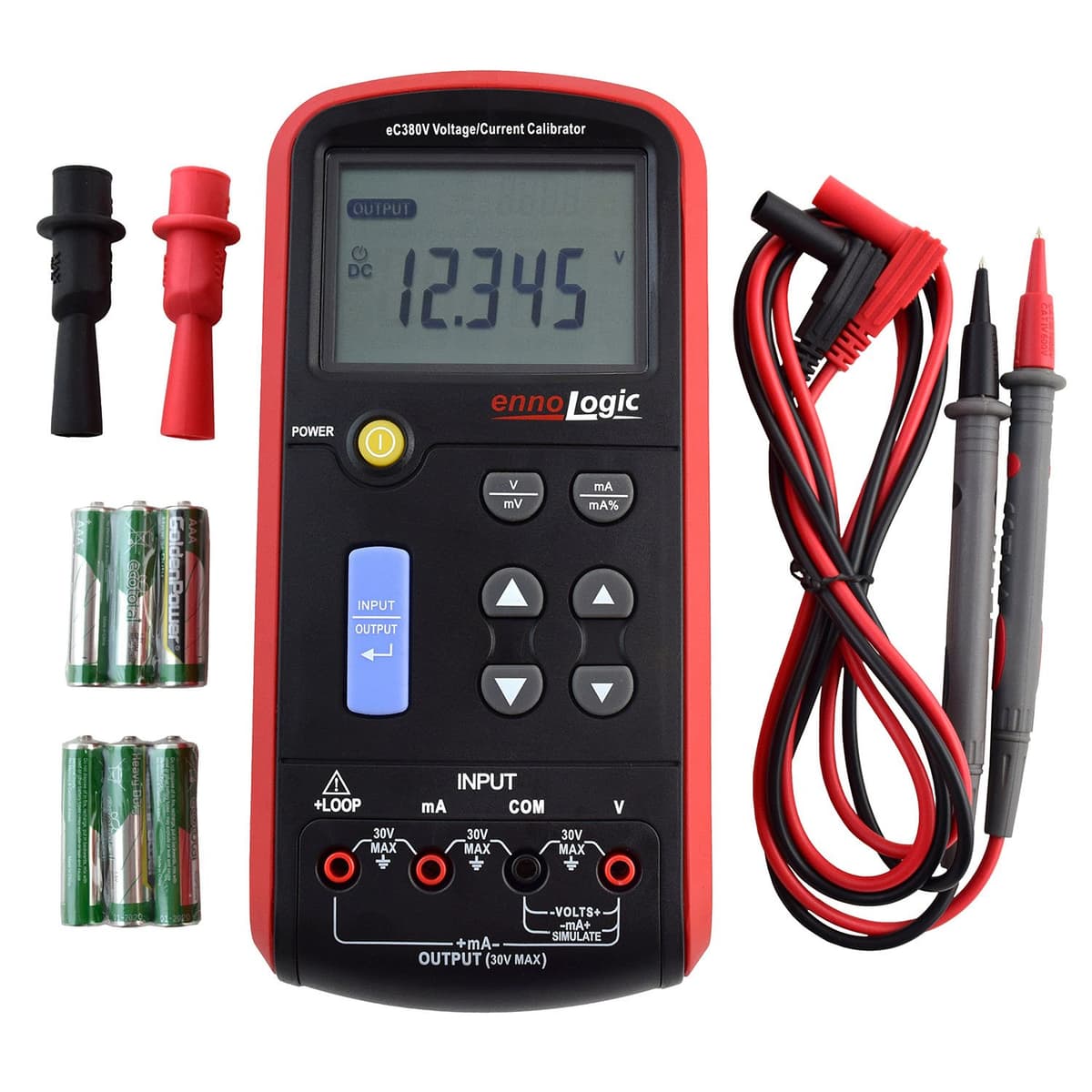 ennoLogic eC380V Calibrador Volt/mA de Proceso Portátil - Generador 0-20V y 0-24mA