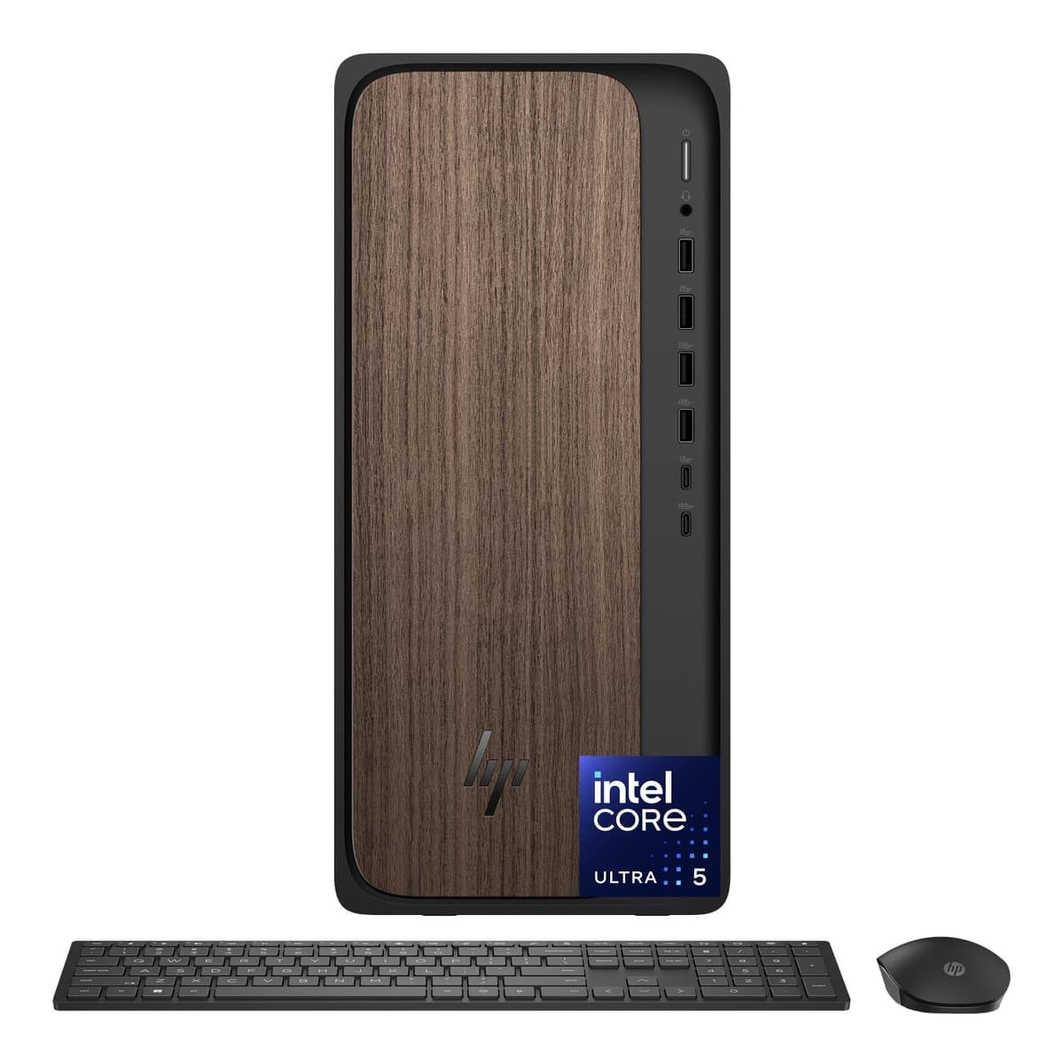 HP OmniDesk PC de Escritorio, Intel Core Ultra 5 225, 16 GB RAM, 512 GB SSD, Gráficos Intel, Windows 11 Home, Microsoft Copilot, Madera Oscura, M03-0010 (2025) B6KS0AA#ABA