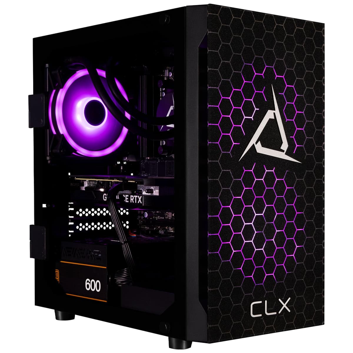 CLX Set Gaming Desktop Liquid Cooled AMD Ryzen 7 7700X, 32GB DDR5, GeForce RTX 4060 8GB, 1TB SSD + 2TB HDD, WiFi, Windows 11 TGMSETRTA3702BM