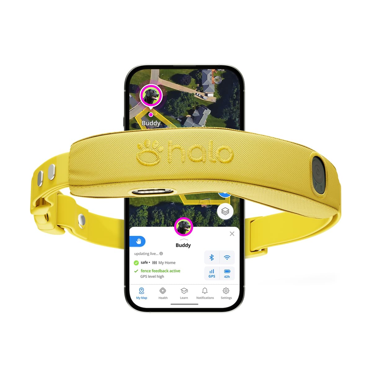 Halo Collar 5, Nuevo Sistema de Cerca Inalámbrica para Perros & Collar GPS, Requiere Suscripción, Impermeable, Sol, Tamaño Único 850035906798