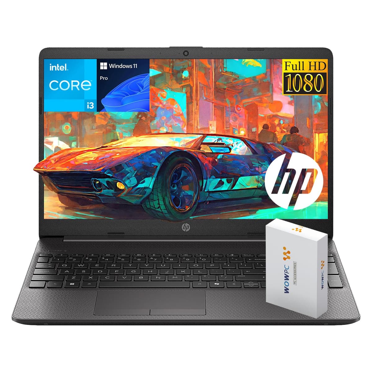 HP G9 Laptop, Procesador Intel Core i3-1315U (Rinde más que i7-1165G7), Pantalla LED 15.6" FHD 1080p, Lector de Tarjetas SD, Puerto Ethernet RJ-45, Wi-Fi 6, Windows 11 Pro, USB de Recuperación WOWPC (32GB RAM | 1TB SSD)