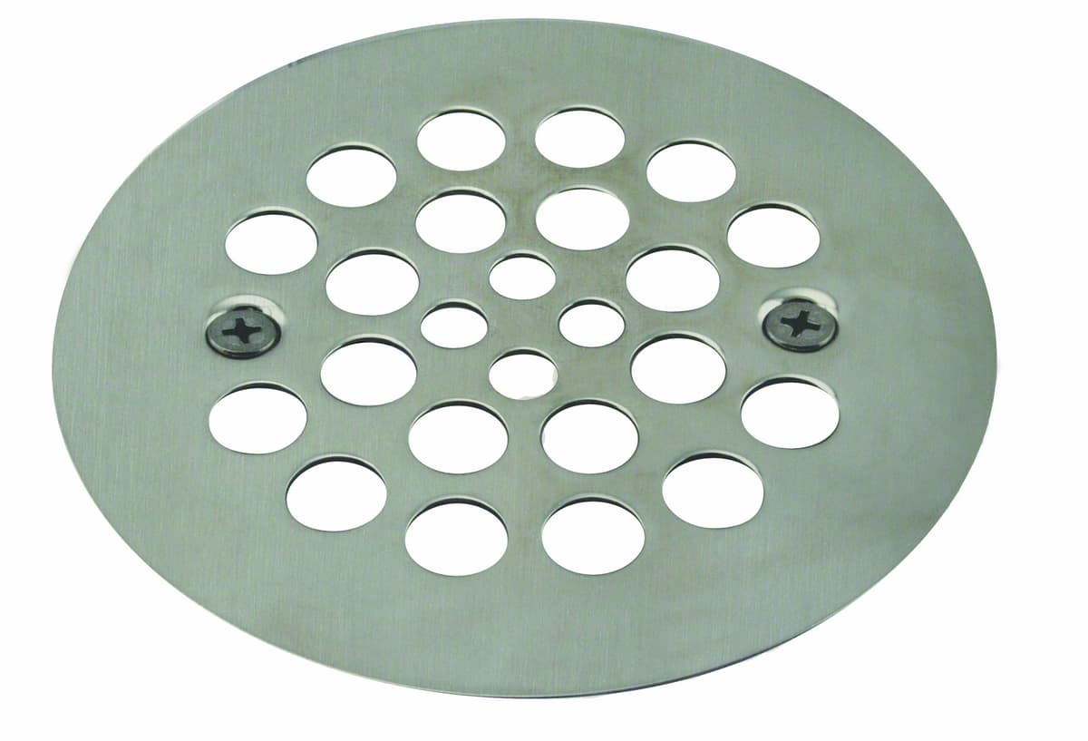 Westbrass D3193-100-07 4-1/4" OD Brass Shower Strainer Grid Drain Cover, Satin Nickel (100-Pack)