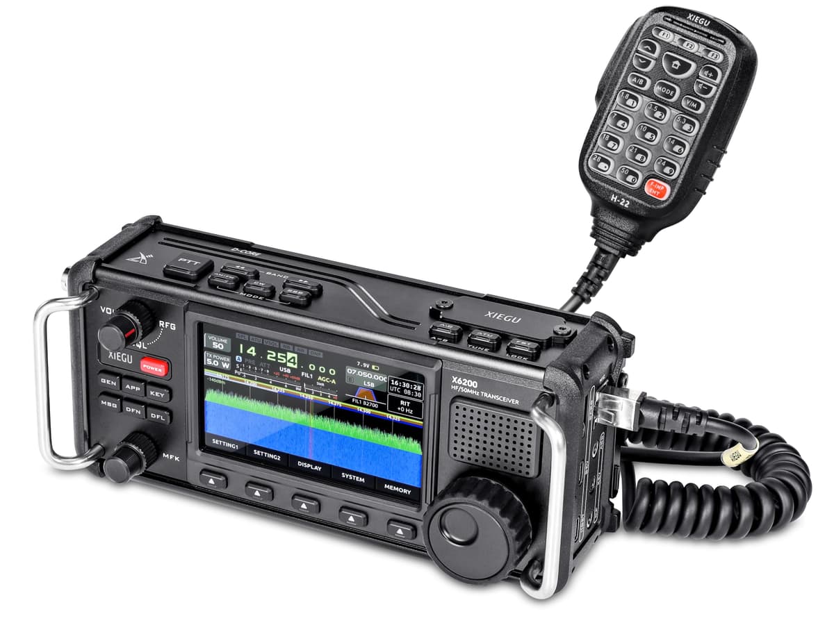 Xiegu X6200 Transceptor HF sintonizador automático de antena, recepción en todos los modos HF/50 MHz, FM amplia/Banda aérea