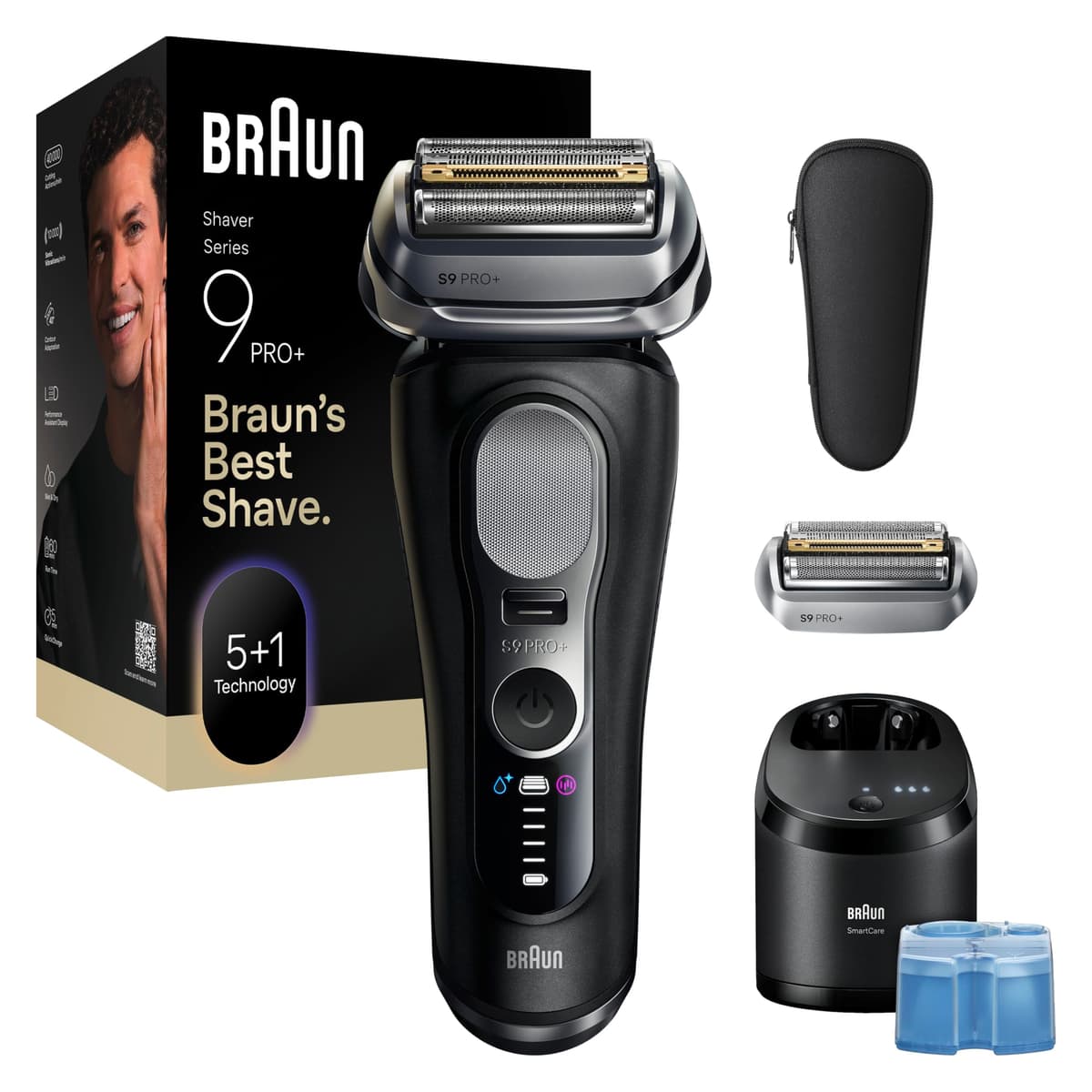 Afeitadora eléctrica Braun Series 9 PRO+ 9660CCPS con SmartCare 6en1 - Negra P_12229