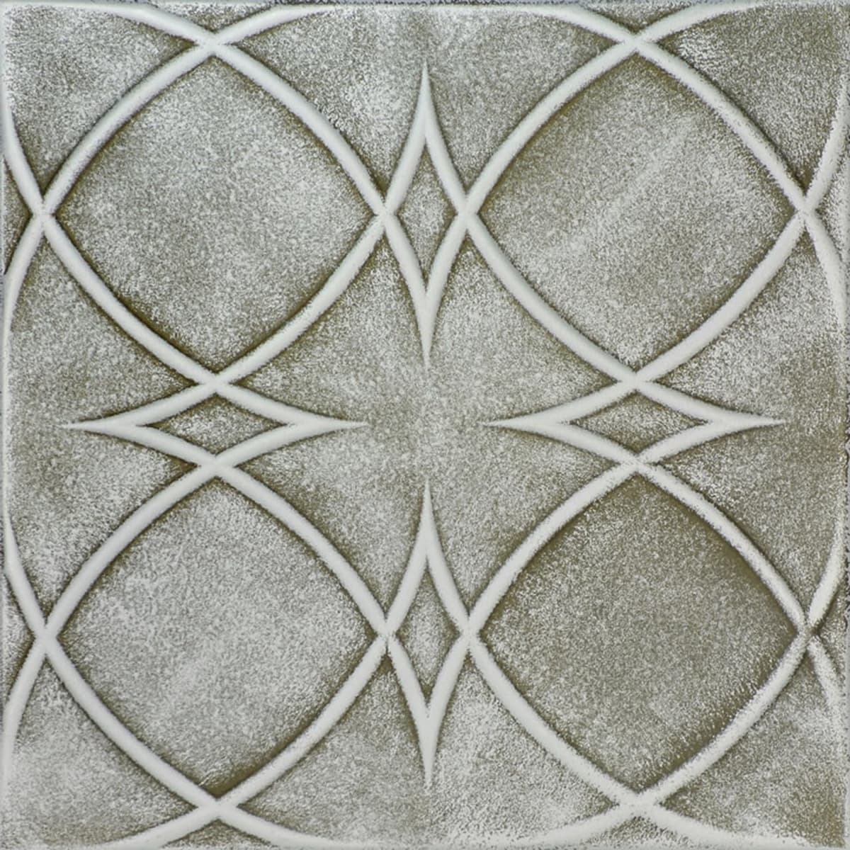 À LA MAISON CEILINGS R82 Placa de techo de espuma para encolar Círculos y Estrellas (384 sq. ft./caja), paquete de 144, Gris Musgo R82mg-144
