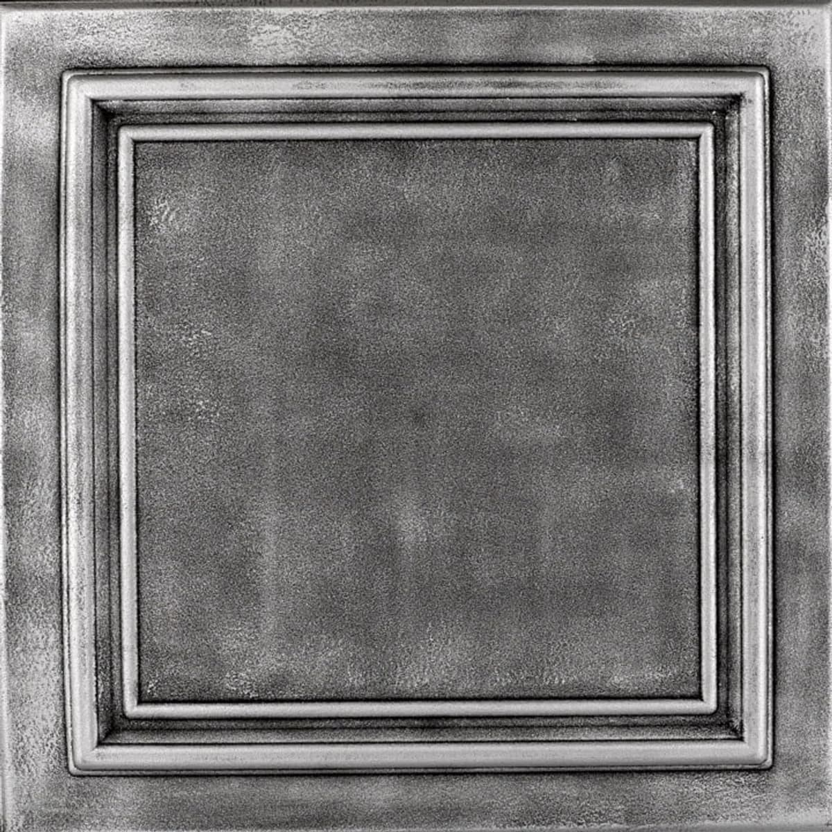 À LA MAISON CEILINGS R24 Placa de techo de espuma con diseño Line Art para encolar (384 sq. ft./caja), paquete de 144, Plateado Antiguo R24as-144