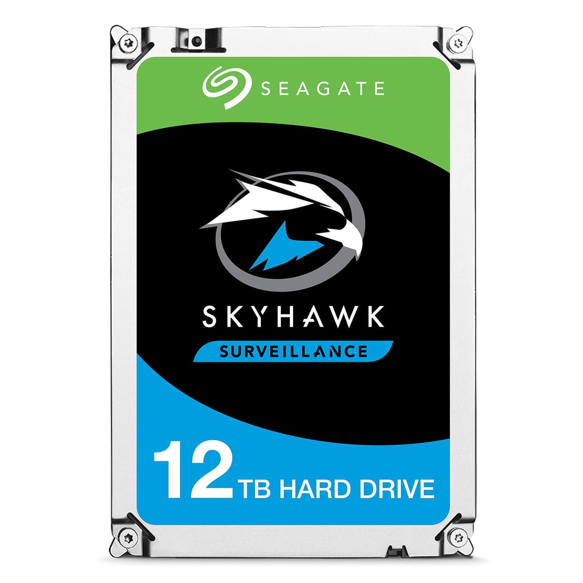 Seagate Skyhawk 12TB Disco Duro Interno para Vigilancia HDD - 3.5 Pulgadas SATA 6Gb/s 256MB Caché para DVR NVR Sistema de Cámaras de Seguridad con Gestión de Salud del Disco - Embalaje Frustration Free (ST12000VX0008) ST12000VXZ008