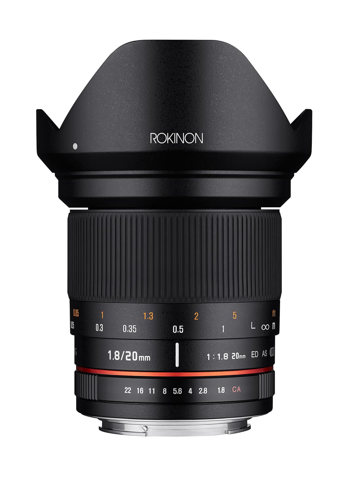 Rokinon 20 mm f/1.8 AS ED UMC Gran Angular con chip AE integrado para Nikon RK20MAF-N