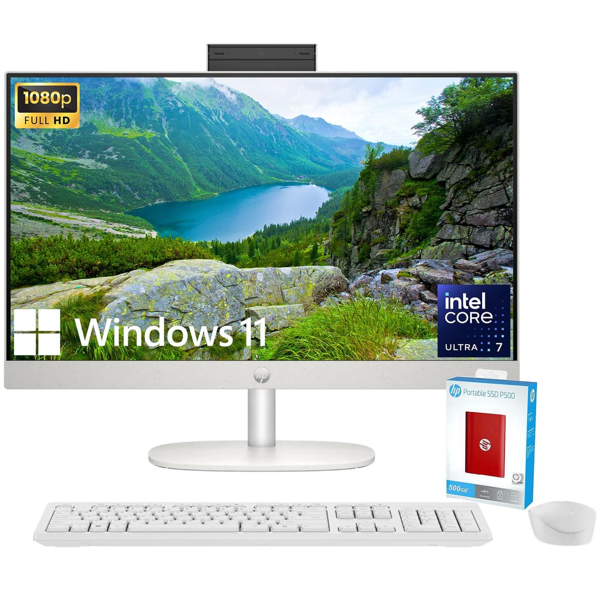 HP 27" All-in-One con Intel Core Ultra 7-155U, 64GB DDR5, 2TB SSD + P500 500GB