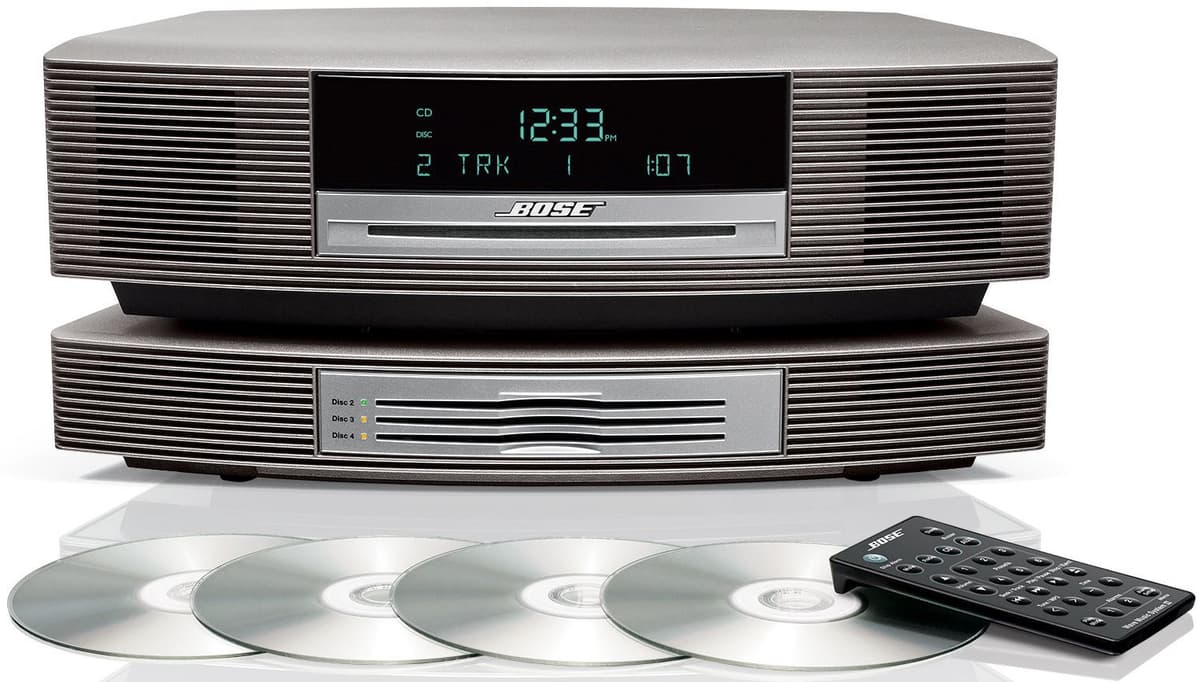 Bose Wave Music System III Radio con CD y Bose Wave Multi-CD Changer, Plateado Titanio, Compatible con Alexa y Adaptador Bluetooth (Reacondicionado)