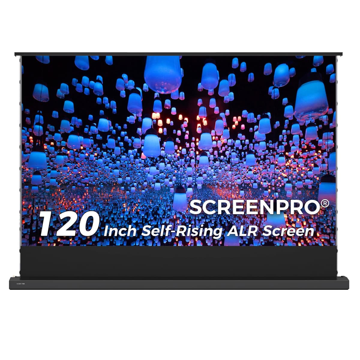 SCREENPRO Pantalla de proyector motorizada 120" Tensionada floor-rising ALR 16:9 TD91208KR-Black