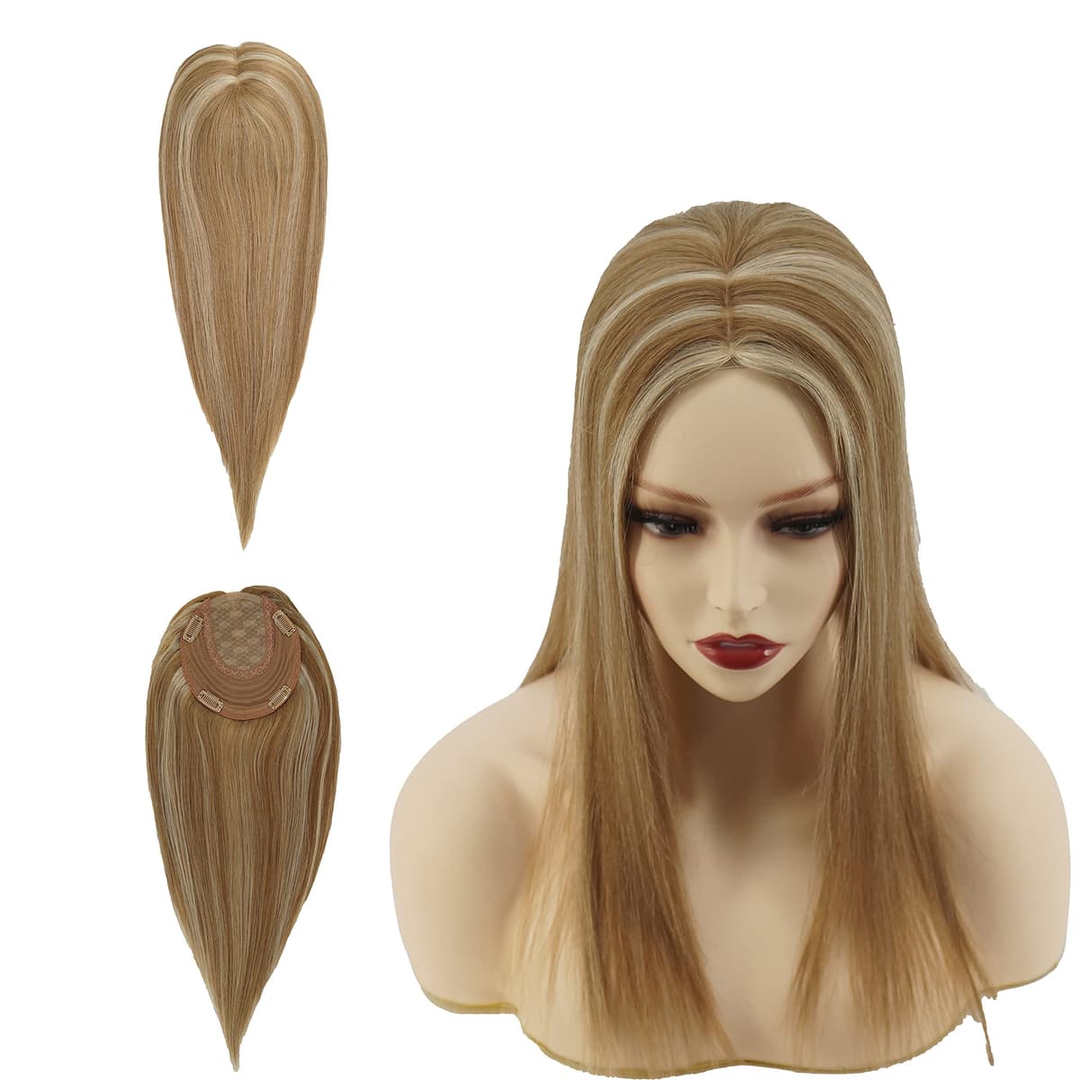 Briiwii Hair Topper Silk Top 6x6.5" 20" #6/8/613 Mezcla BLT-PS1701