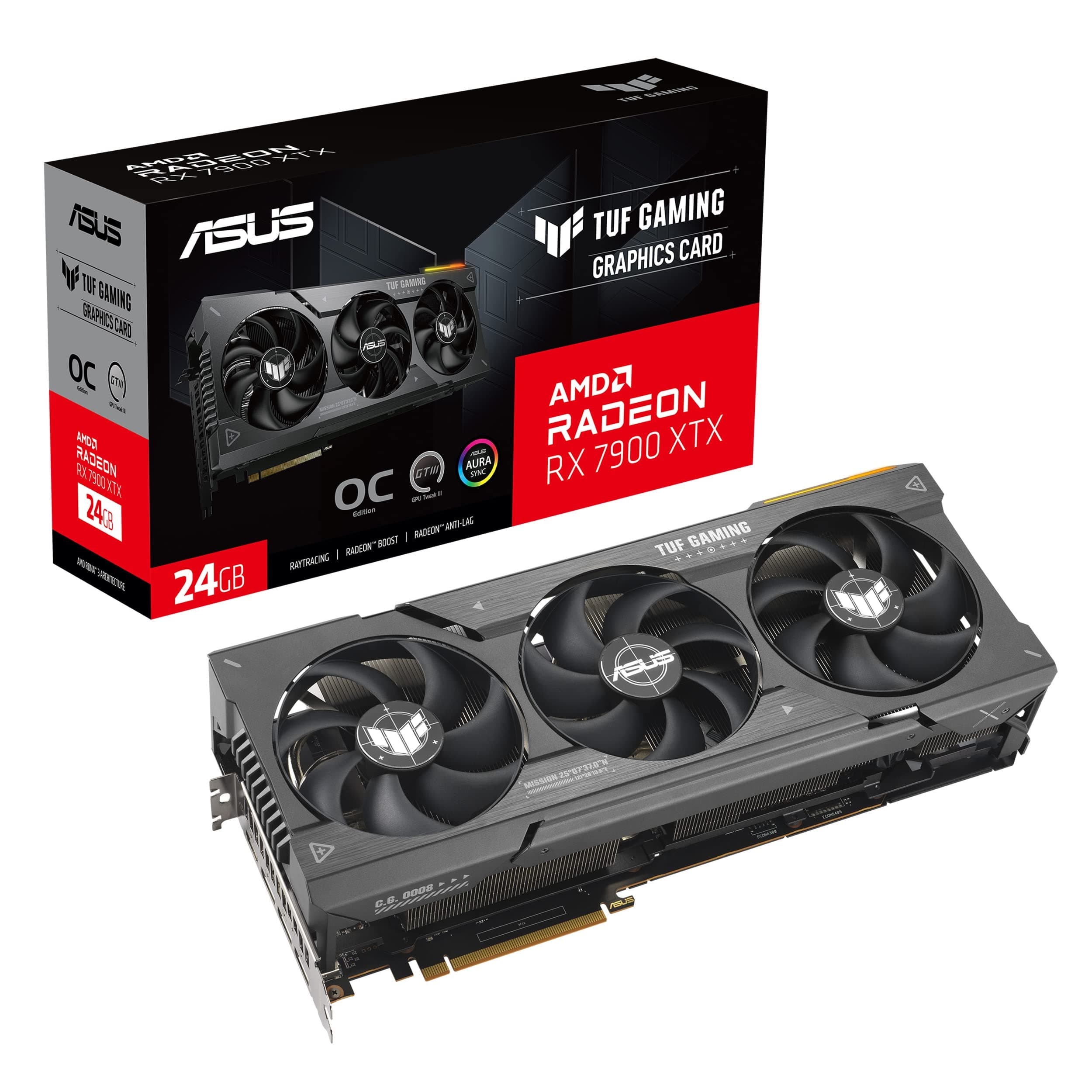 ASUS TUF Gaming Radeon RX 7900 XTX OC Edition - 24GB GDDR6 TUF-RX7900XTX-O24G-GAMING