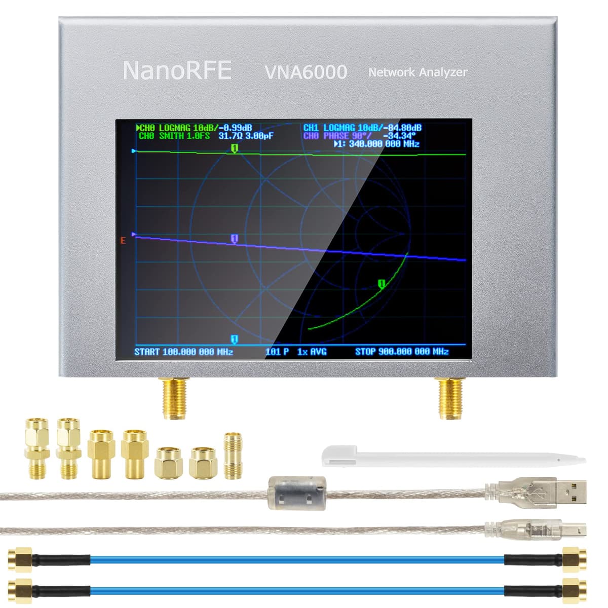 AURSINC NanoRFE VNA6000-A Vector Network Analyzer 50kHz-6GHz