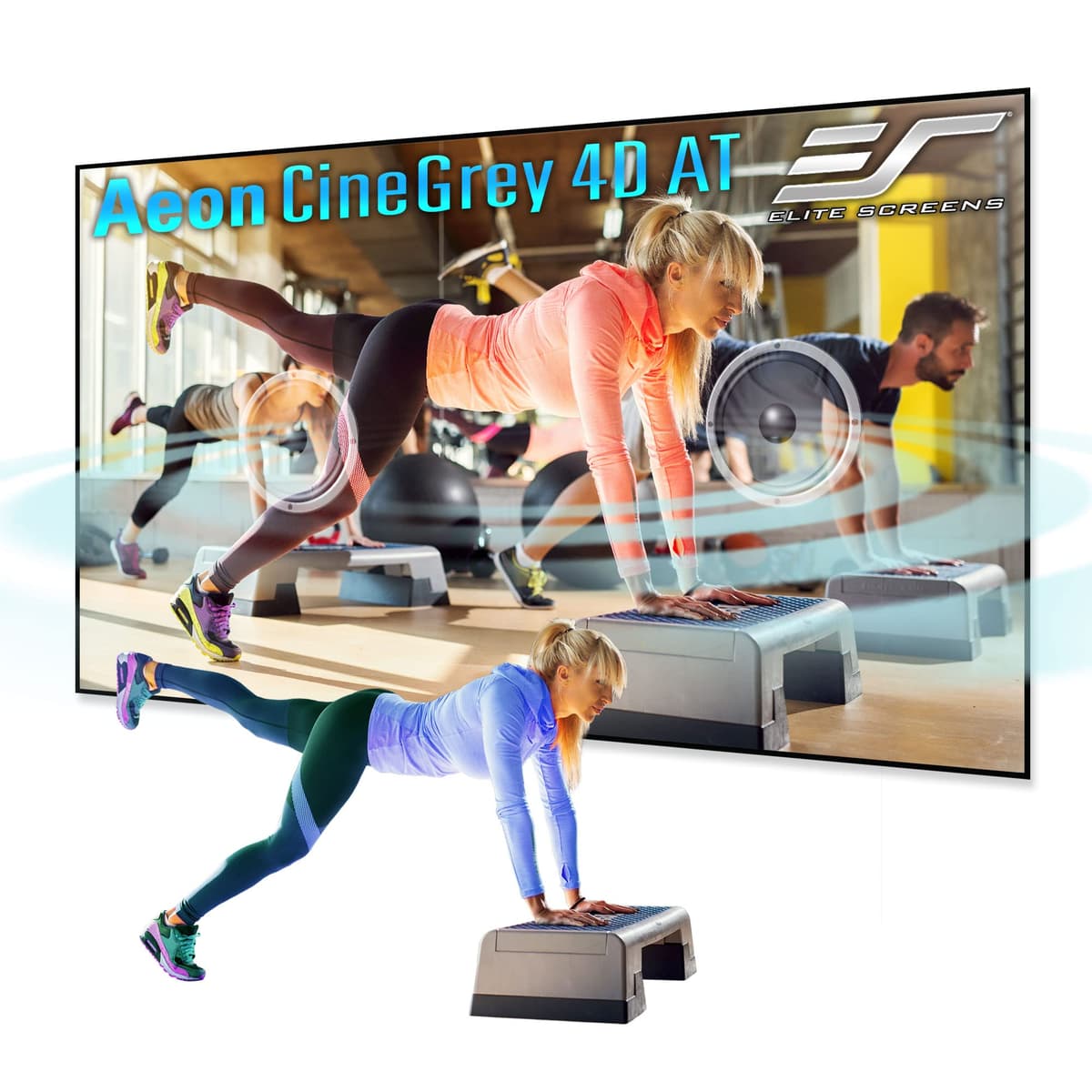 Elite Screens Aeon CineGrey 4D AT 150" 16:9 Pantalla Fija Acústicamente Transparente CLR/ALR AR150H-ATD4