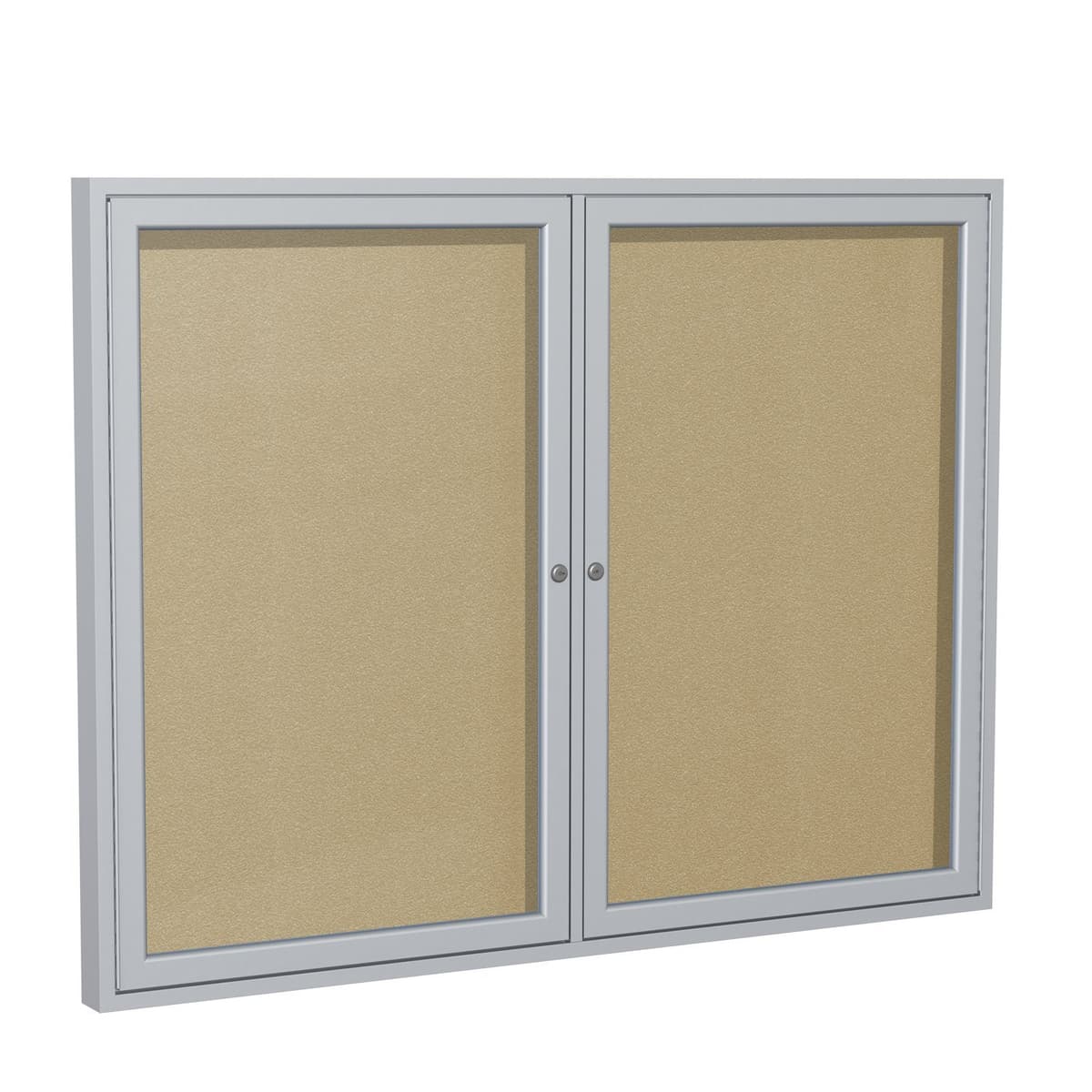 Ghent 36x60 2-Door Enclosed Vinyl Bulletin Board, Caramel (PA23660VX-181)