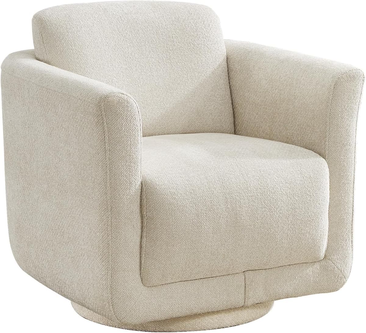 Cotiro Sillón giratorio 360° Premium, tapizado, color Ivory Sand (Cream), capacidad 350-380 lb 4TH-TULIPS-1215-18
