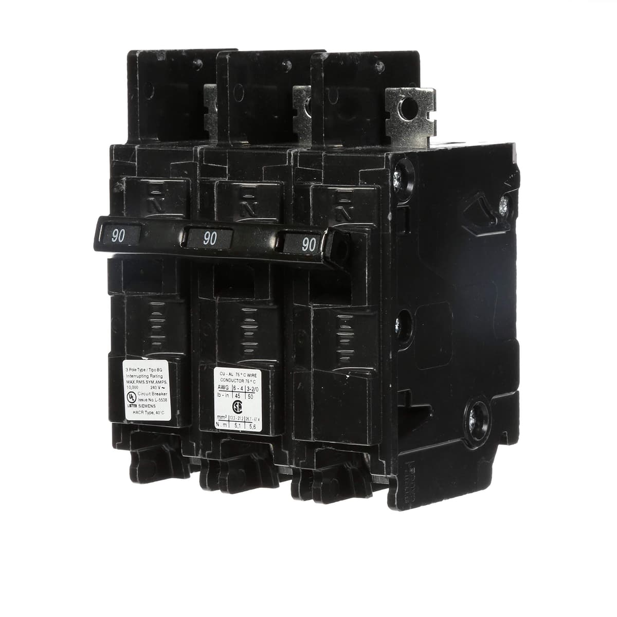 Siemens BQ3B090L Interruptor 90A 3 polos 240V 10kA bornes entr./sal.