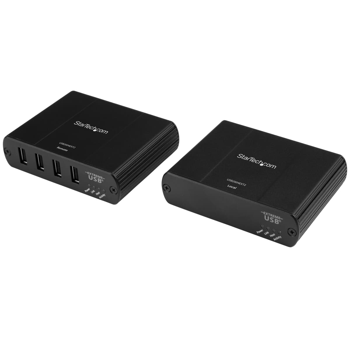 StarTech.com Nueva versión disponible USB2004EXT2NA; Extensor USB de 4 puertos - Hasta 100 m (330 ft) USB 2.0 sobre Cat5/Cat6 - 480 Mbps USB sobre extensor Ethernet (USB2004EXT2), Negro