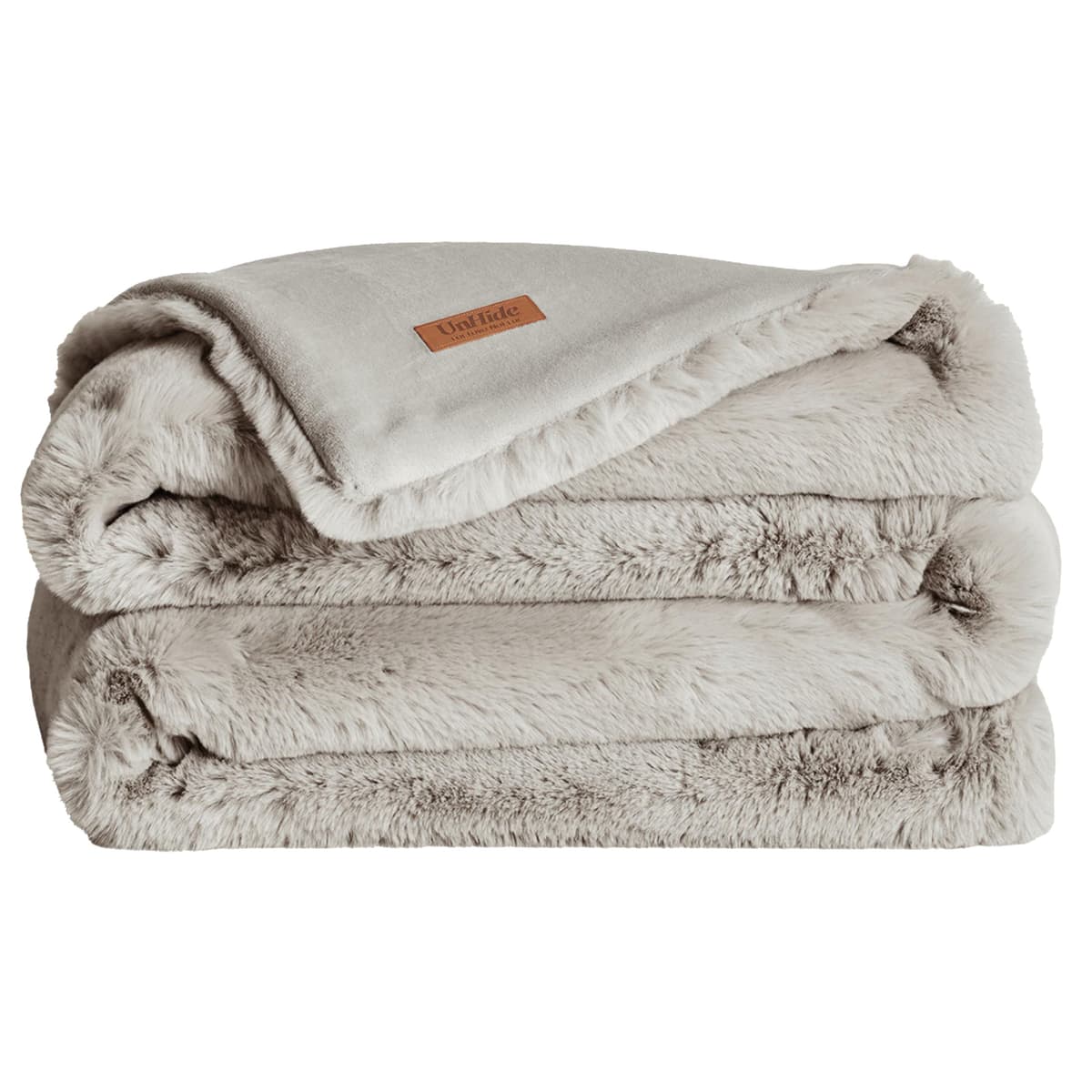 UnHide Marshmallow - Manta Faux Fur Grande (90 x 108) - Greige