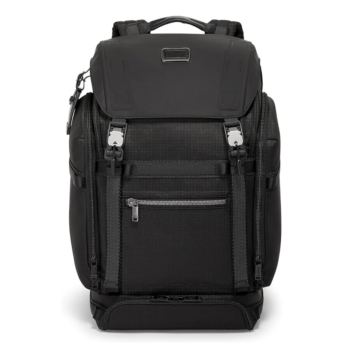 TUMI - Mochila Alpha Bravo Expedition con Solapa - Grande para Equipaje de Mano - 21.0" x 12.5" x 7.5" - Compatible con Laptop de hasta 17" - Negro 146691-1041