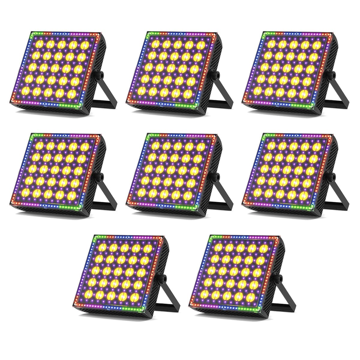 Barra LED Wall Wash 200W Warmdance, 25x5W doradas + 217 RGB, DMX, Auto, Sound Active, Uplighting (8 unidades) ZQ06207US